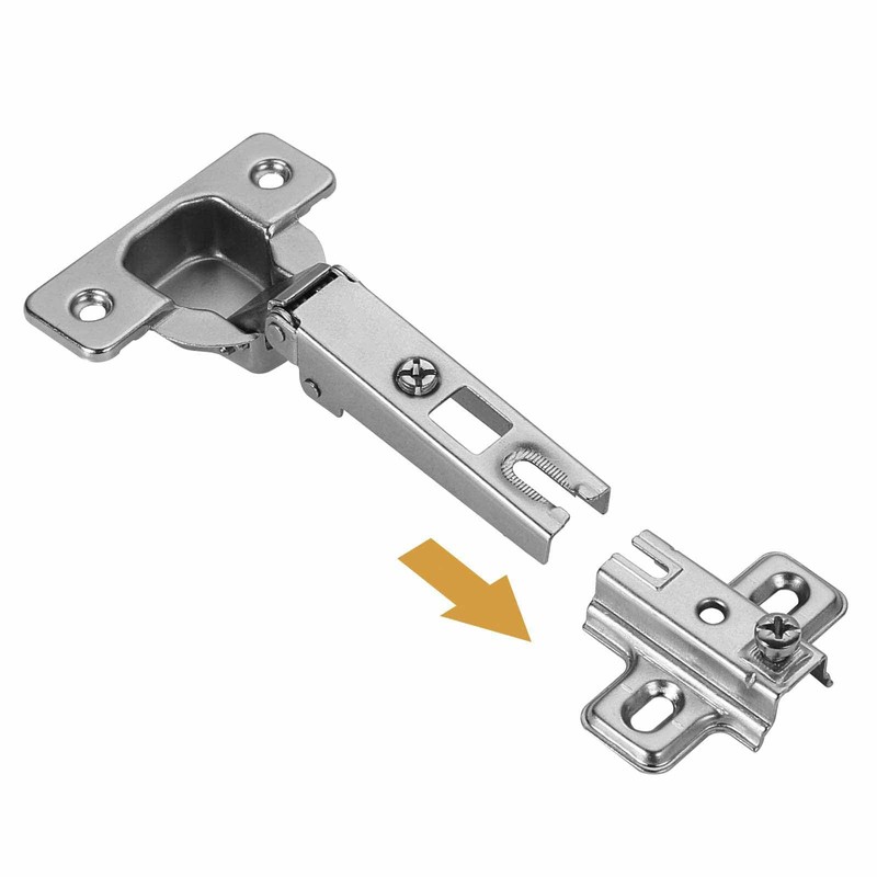 2 Pcs Slide-on 35mm Kitchen Cabinet Wardrobe Door Hinge,110 Degree