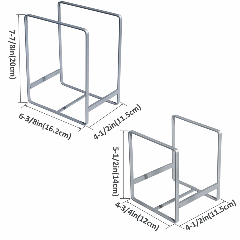 MINGFANITY 4PCS Plate Holders Organizer, Metal Dish Storage Dying Display