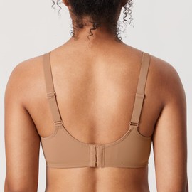 DELIMIRA Women's Confishape Full Coverage Bra Plus Size T Shirt Supportive Underwire Unlined Comfortable Bras Gravel Beige - Unlined 40D