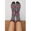 Yaateeh Colorful Music Note Musical Instrument Crew Socks Casual Mid