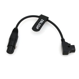 ZBLZGP Blackmagic URSA Mini Pro 4.6K Camera LVM-170A D-Tap Male to XLR 4 Pin Female Power Cable for Tvlogic Monitor ROLAND EDIROL R88 (Straight Cable-25cm)