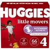 Huggies Little Movers Baby Diapers, Size 4 (22-37 lbs), 66