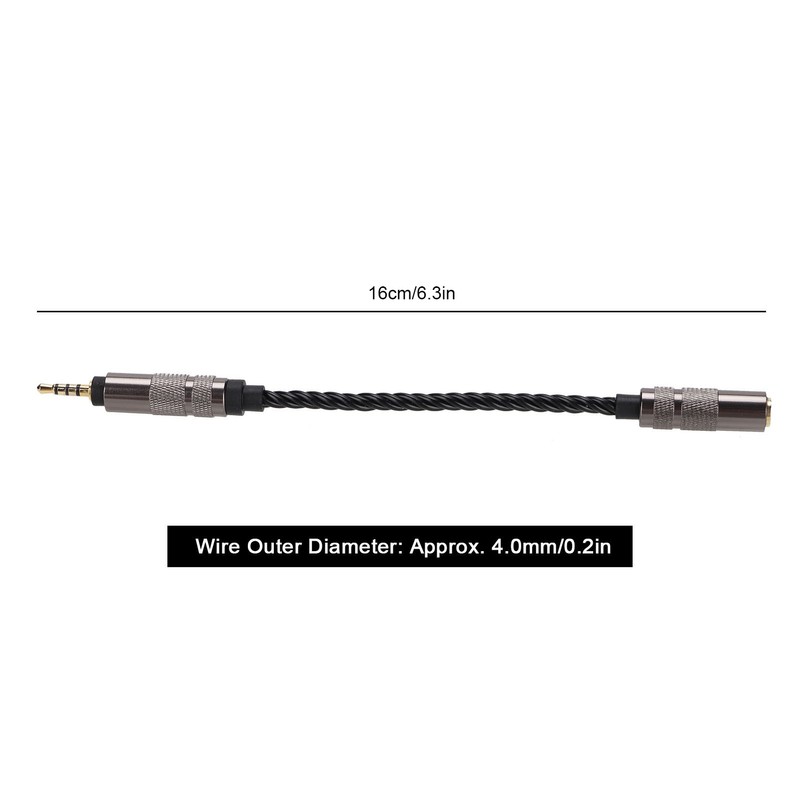 2.5mm Male to 3.5mm Female Stereo Audio Jack Adapter Headset