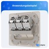 hb-digital 3-Port CAT 8 Network Socket Flush-Mounted RAL9010 + 3X
