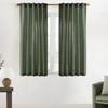 XTMYI Short Curtains for Bedroom,Pole Pocket Back Tab Linen Boho