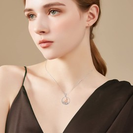 ONEFINITY Goat Necklace Gifts 925 Sterling Silver Goat Mountain Pendant Charm Jewelry for Women Girls, Sterling Silver