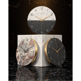 Luxury Wall Clock, Stylish, Interior, Antique, Continuous Second Hand, Sweep Type, Art, Wall Clock, Easy to See, Quiet, Retro, Scandinavia, Living Room, Cool, Analog, Wall Clock, Round Shape, Black