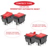 MKBKLLJY 3Pcs Momentary Motor Polarity Reverse Rocker Switch Red DC