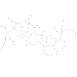 Northlight LED Battery Operated Pop Ball Christmas Lights - Warm White - 4.5' Clear Wire - 10ct