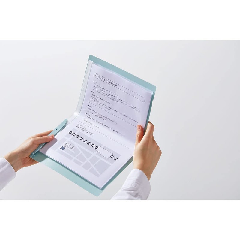 Kingjim CN5894H Clear File Compaq A4 Bi-Fold, 10 Pockets, Yellow