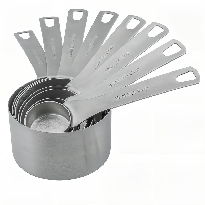 Smithcraft Measuring Cups Set 8, 18/8 Stainless Steel Measuring Cups