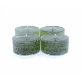 4 Pack Unscented OLIVE GREEN Color Mineral Oil Based Up To 8 Hours Each Tea Lights Candles for weddings special events The Gel Candle Company™
