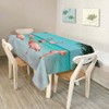 Walmsco Tablecloth Blue Beach Flamingo Decor For Dining Room Kitchen
