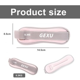 Weights for Legs and Arms, Ankle Weights Adjustable, Weight Cuffs Foot Hand and Foot Universal, Foot Weights for the Gym, Yoga and Home, Wrist Weights, 0.3 kg x 2, Pink