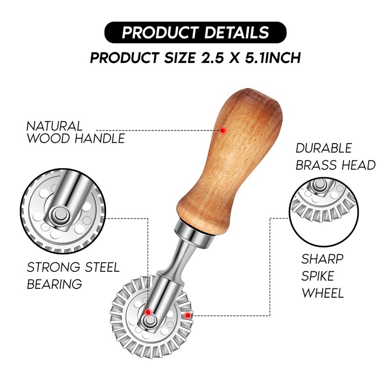 Ravioli Stamp Maker Cutter with Roller Wheel Set, Mold with