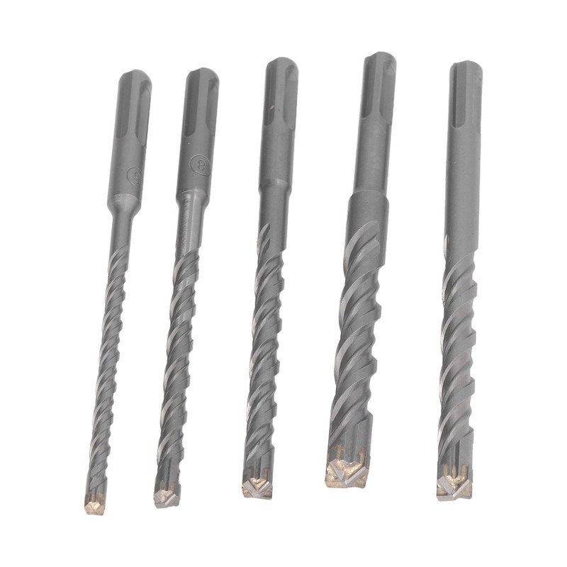 5PCS Masonry Drill Bit Set 40cr Cemented Carbide 160mm Drill