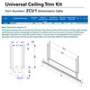 Elite Screens Universal Ceiling Trim Kit for Concealed Hidden In-ceiling
