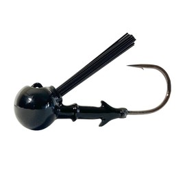 DOBYNS RODS Football Head W/Weed Guard 3/8 OZ/GAMAKATSU Hook 4/0 / 4 Pack/Black