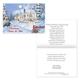 Fox Valley Traders Custom I Said A Christmas Prayer Christmas Card Set of 20, Card Only Personalization