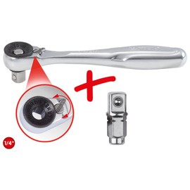 KS Tools 918.1595 1/4-Inch Bit Reversing Ratchet Set, 2 Pieces