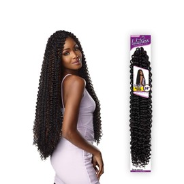 Sensationnel Lulutress crochet braiding hair - water wave 24 inch pre made diy all kanekalon synthetic locs twists (BG BURGANDY)