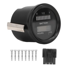 Digital Battery Indicator Hour Meter Multifunctional Gauge IP65 Waterproof for Electric Cars Carts Lawn Mowers