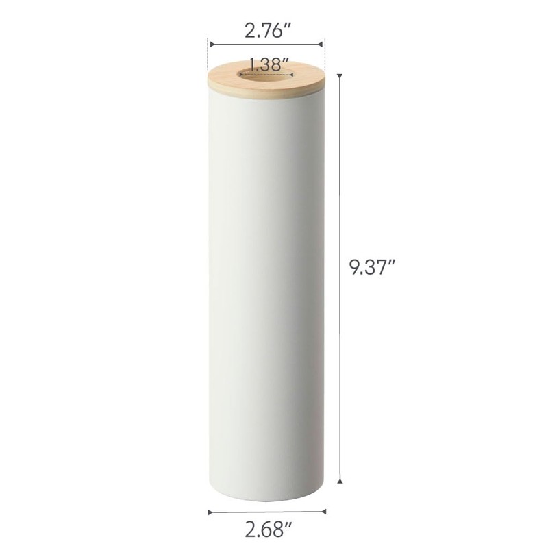 Yamazaki 5980 Bottle-Shaped Tissue Case, Small, Natural, Approx. W 2.8