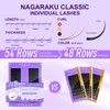 NAGARAKU Eyelash Extensions 0.15mm C Curl 7-15mm Mixed Length Individual