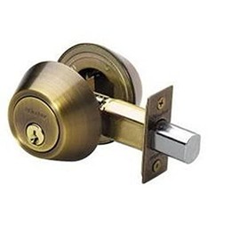 Master Lock DSO0705 Keyed Deadbolt, Antique Brass