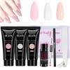 BQAN Poly Nail Gel Kit, 3 Colors Poly Extension Gel