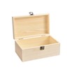 Large Unfinished Wooden Box with Hinged Lid Unfinished Wooden Storage