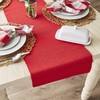 DII Solid Woven Table Runner, 13x72, Tango Red