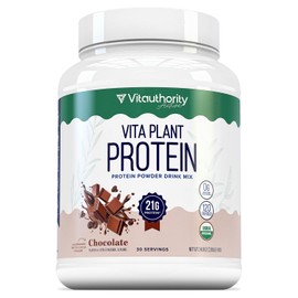 Vitauthority Proteína vegetal orgánica para mujeres. Proteína vegana completa en polvo con BCAA y MCT. De origen vegetal. 21 g, sin lácteos, sin...   