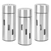 3Pcs Salt and Pepper Shakers Set Stainless Steel 3 Sizes