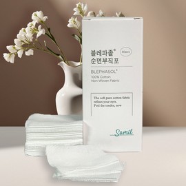 Blepasol Eye Remover 100ml + 80 sheets of pure cotton non-woven fabric set Eyelid Cleanser Eye Cleanser Meibomian Gland Cleaning / 블레파졸 아이리무버 100ml+순면부직포 80매 세트 눈꺼풀세정제 눈세정제 마이봄샘청소