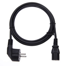 IEC Power Cable Compatible with LG 32LD450 & 37LH4010 TV CEE 7/7 (90° Angled) to IEC Socket C-13 | Power Plug Connection Cable 250 V Cable (3 m)