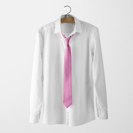 SEVENHEAD Mens Solid Color Tie 8cm and Pocket Square Cufflink Set for Men Wedding Business, Pink