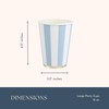 Bonjour Fête Light Blue Cabana Stripe Party Cups | Disposable