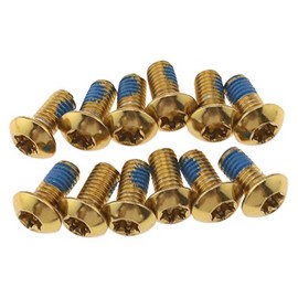 The Lord of the Tools Disc Brake Bolts Disc Brake Rotor Bolts M5 x 10mm Screw Mountain Bike Gold Pack of 12