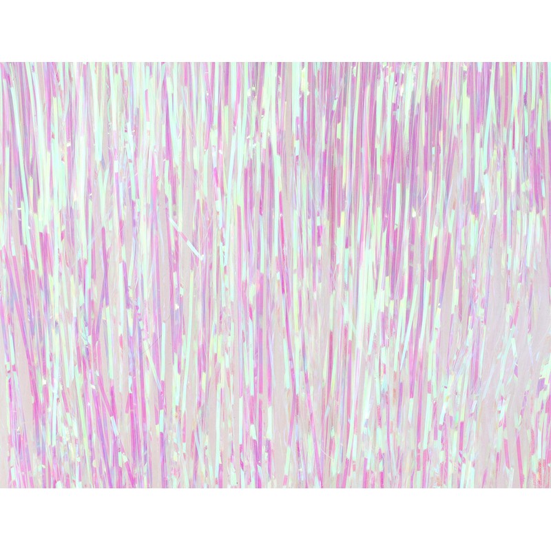 Shiny tinsel Christmas tree decoration.