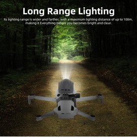 Generic Mini 4 Pro Drone Searchlight Strobe Light Night Navigation Flight Light Lamp Headlight with Top Carry Extension Bracket for DJI Mini 4 Pro Anti-Collision Drone Accessories