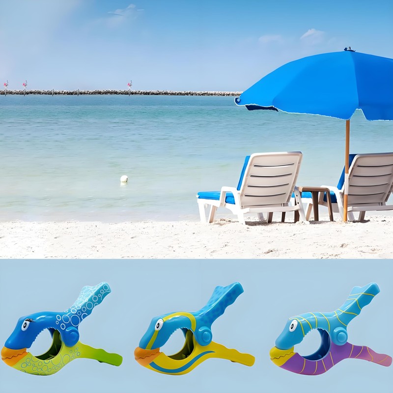 Pack of 6 beach towel clips, windproof towel clips, beach