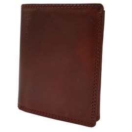 flevado Pedro Vintage Wallet Used Look Leather Red Men's Wallet Full Leather, red, Modern