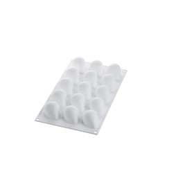 Silikomart シリコン型 「フラゴラ」 (イチゴ) 1.88x1.45 x 1.29"H, 15 Cavities ホワイト 36.281.87.0065