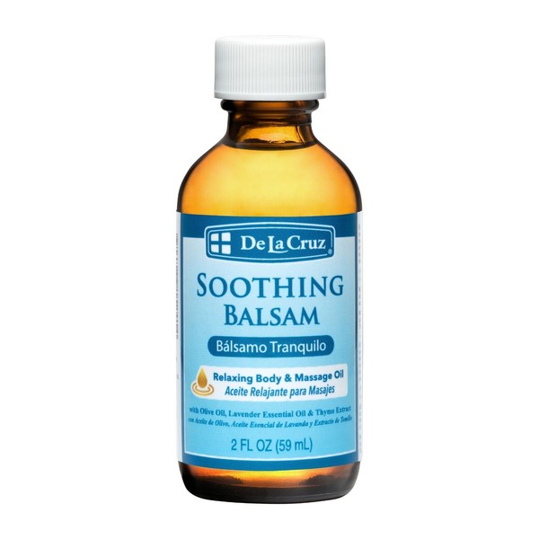 De La Cruz Soothing Balsam/ Bálsamo Tranquilo, For Massage, Made in USA 2 FL OZ