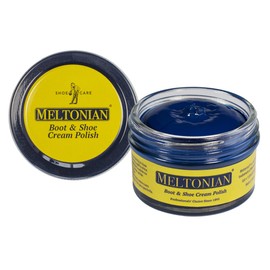 Meltonian Cream Shoe Polish - Natural Wax & Oils- Brown & Black Shoe Polish for Leather - Restores & Protects, 60+ Colors, Light Navy