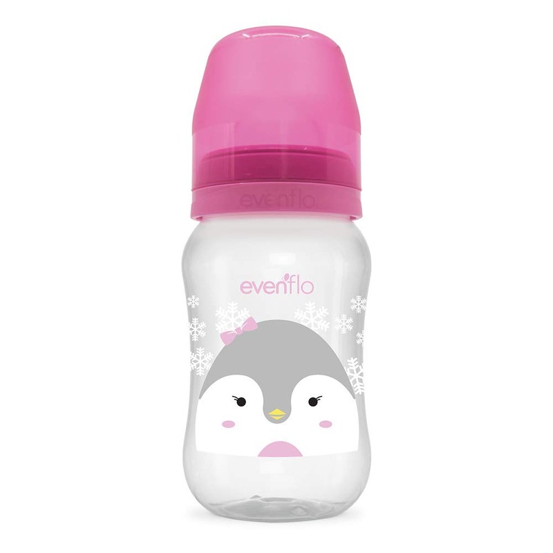 Evenflo, Biberón Forest Anticólicos Cuello Ancho, Niña, Color Rosa, Flujo