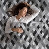 LARAWELL Cushion Cover 80 x 80 cm Cotton Grey Black