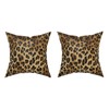 Leopard Throw Pillow Cover 2 Pcs Cheetah Animal Print Pillows