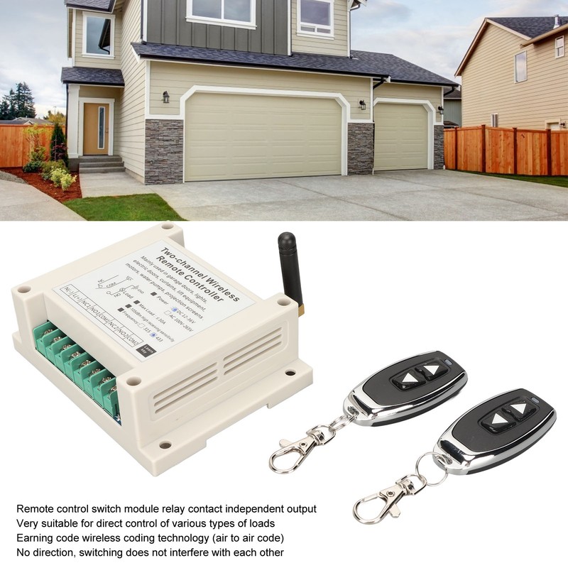 Wireless Remote Control Switch Relay 2CH Controller Receiver Transmitter 433Mhz